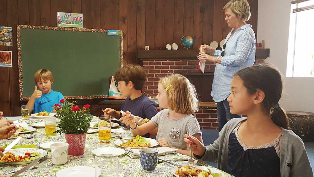 Etiquette lunch - part of the curriculum at Glendale Montessori School