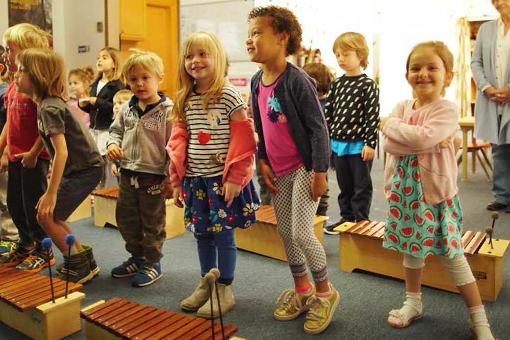 Core curriculum - music class at Glendale Montessori